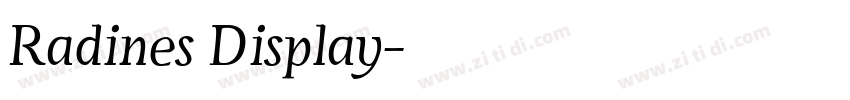 Radines Display字体转换